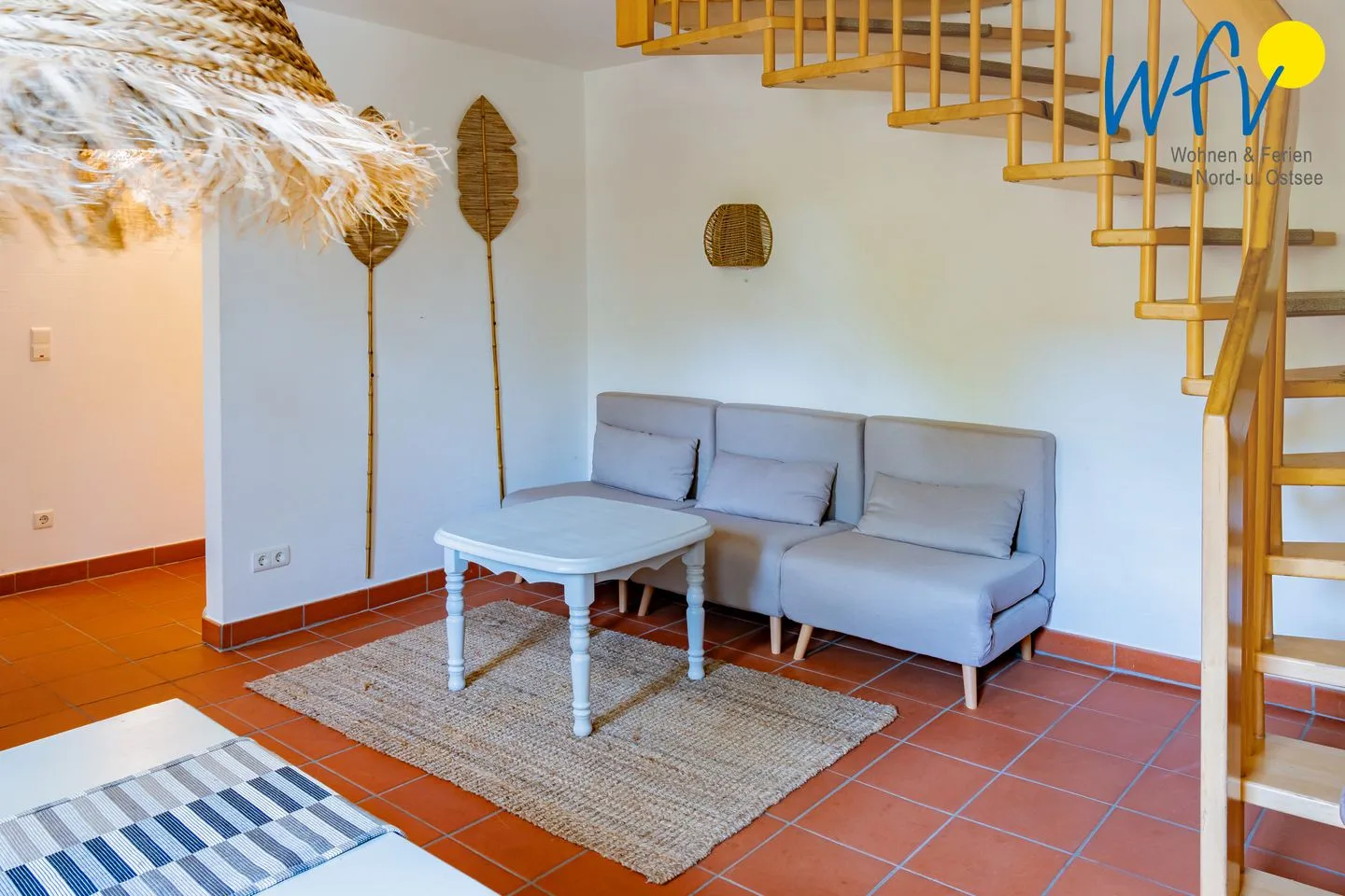 Ferienhaus am Gutspark Dranske Ferienwohnung Sonnenliebe Rügen - Dranske - Wohnzimmer