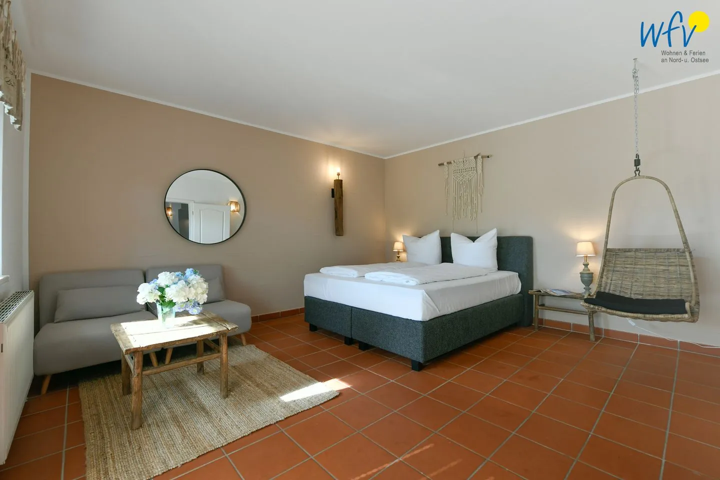 Ferienhaus am Gutspark Dranske Ferienwohnung Strandhafer Rügen - Dranske - Schlafzimmer