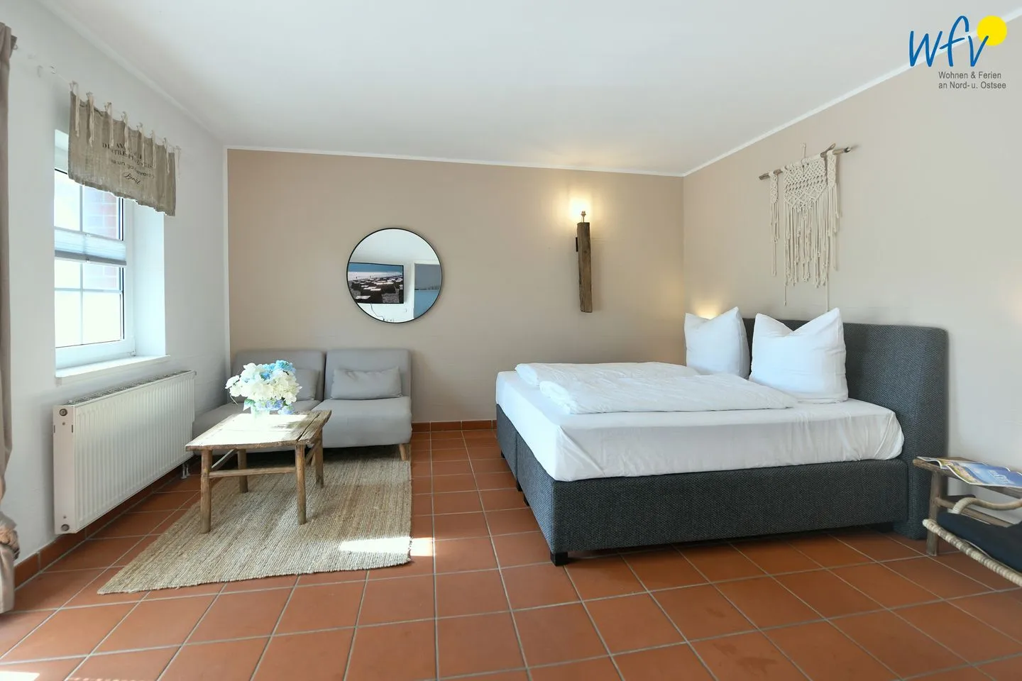 Ferienhaus am Gutspark Dranske Ferienwohnung Strandhafer Rügen - Dranske - Schlafzimmer
