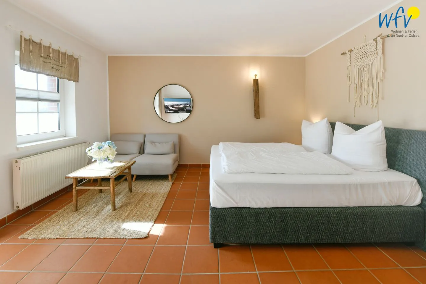Ferienhaus am Gutspark Dranske Ferienwohnung Strandhafer Rügen - Dranske - Schlafzimmer