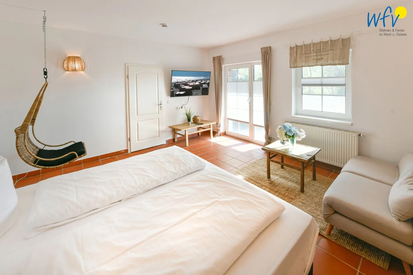 Ferienhaus am Gutspark Dranske Ferienwohnung Strandhafer Rügen - Dranske - Schlafzimmer
