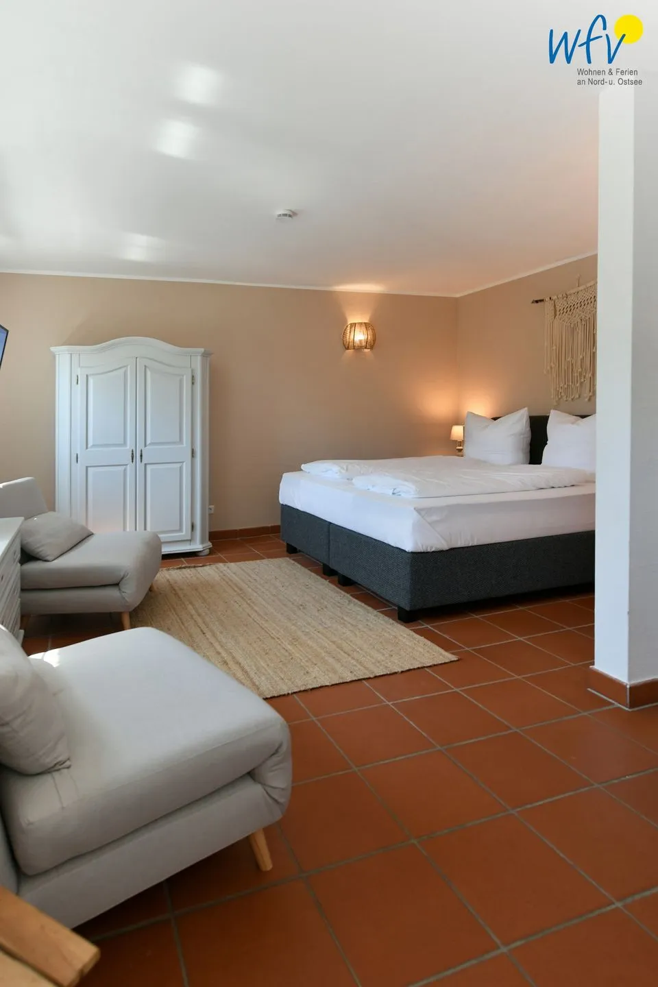 Ferienhaus am Gutspark Dranske Ferienwohnung Sandglöckchen Rügen - Dranske - Schlafzimmer
