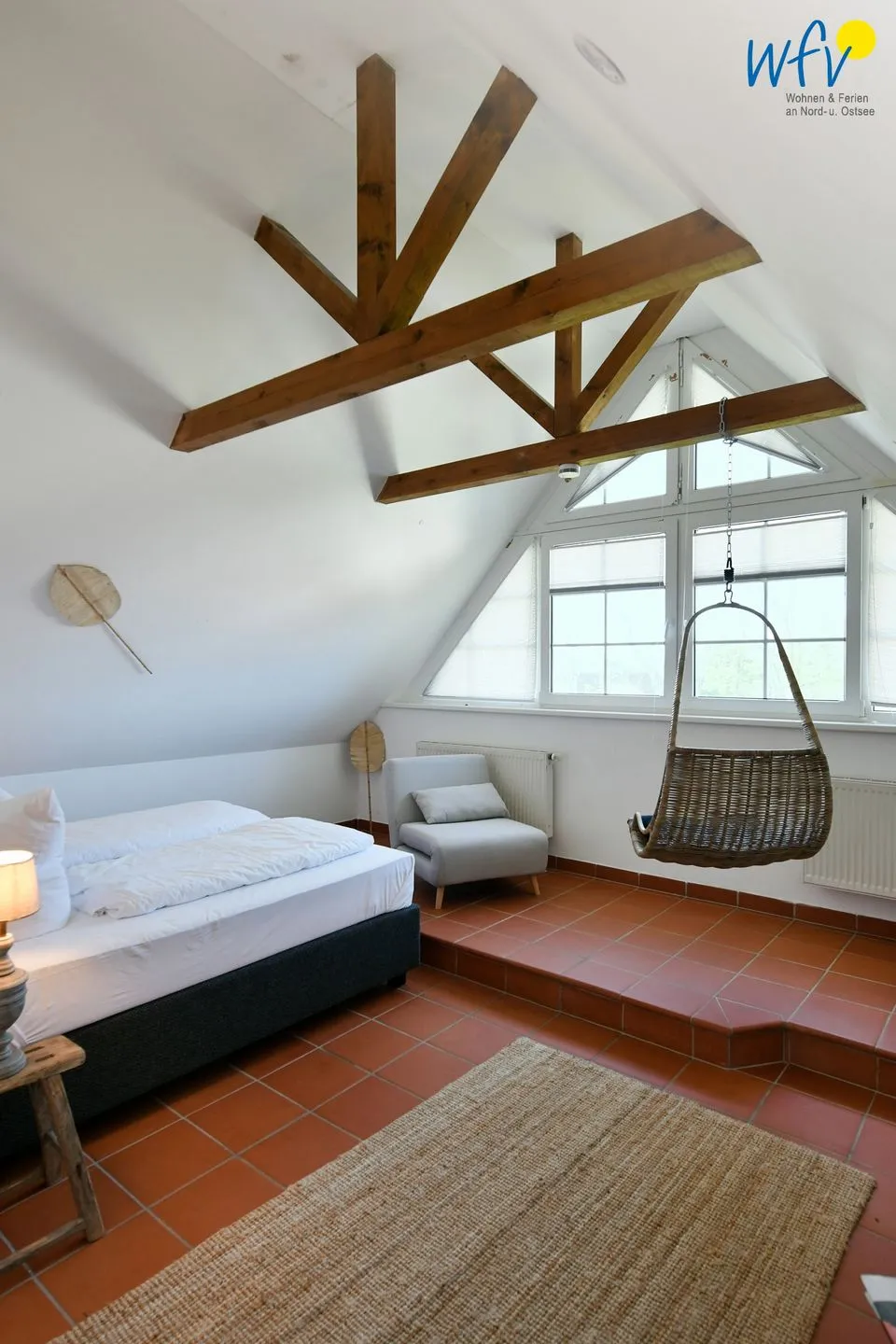 Ferienhaus am Gutspark Dranske Ferienwohnung Sonnendistel Rügen - Dranske - Schlafzimmer
