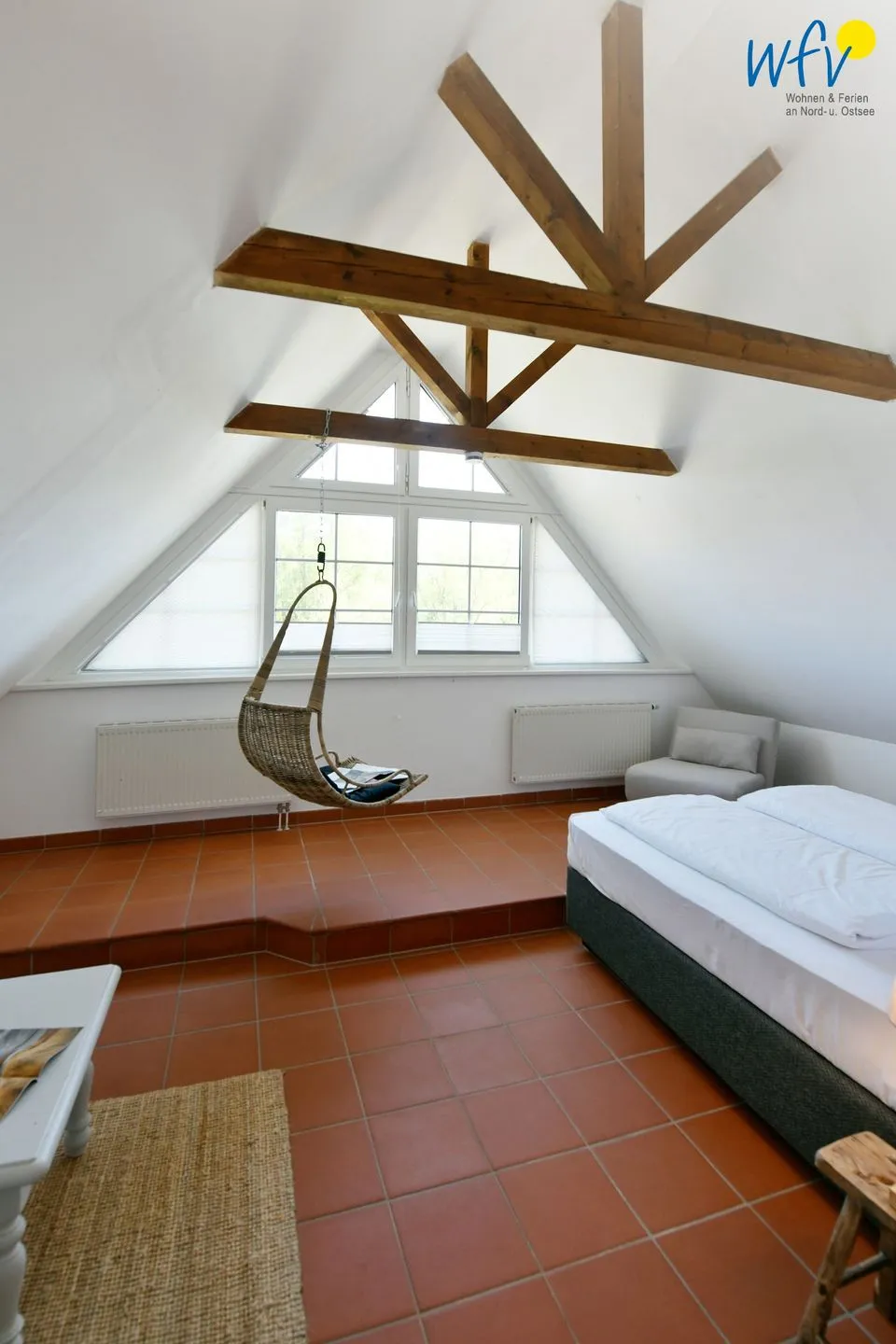 Ferienhaus am Gutspark Dranske Ferienwohnung Seegras Rügen - Dranske - Schlafzimmer