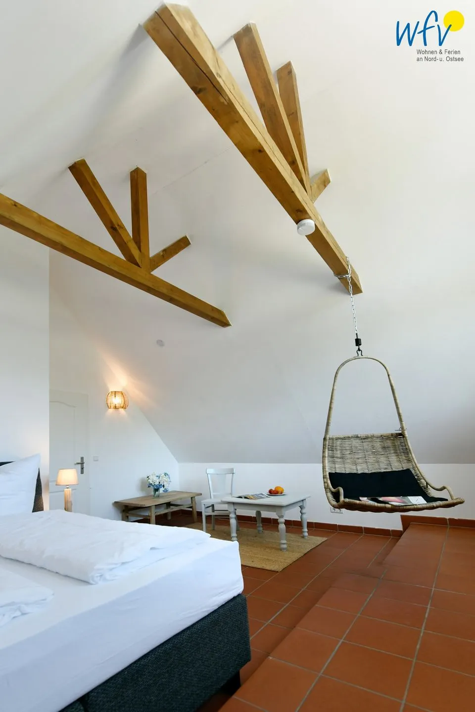 Ferienhaus am Gutspark Dranske Ferienwohnung Seegras Rügen - Dranske - Schlafzimmer