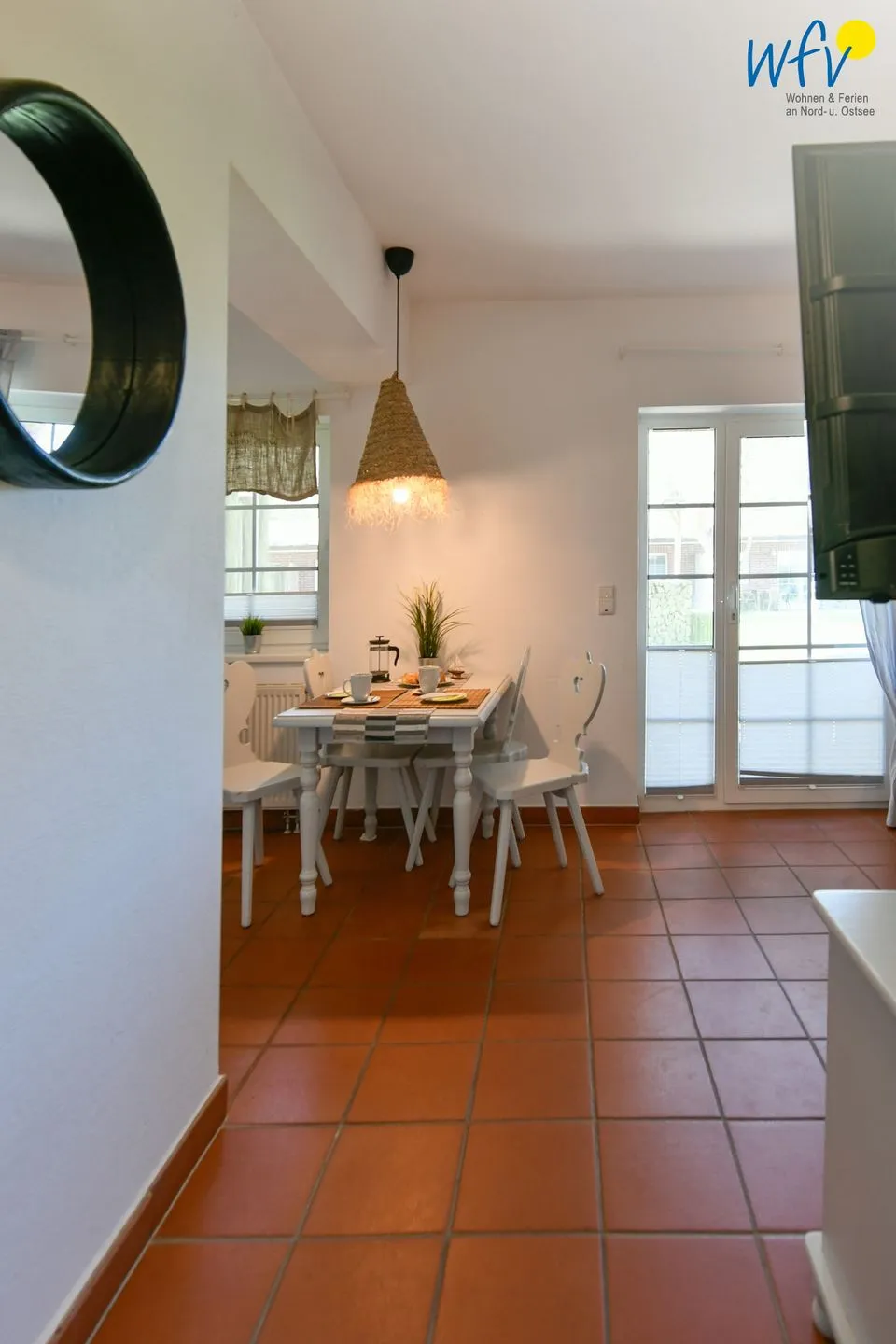 Ferienhaus am Gutspark Dranske Ferienwohnung Sonnenschein Rügen - Dranske - Wohnzimmer