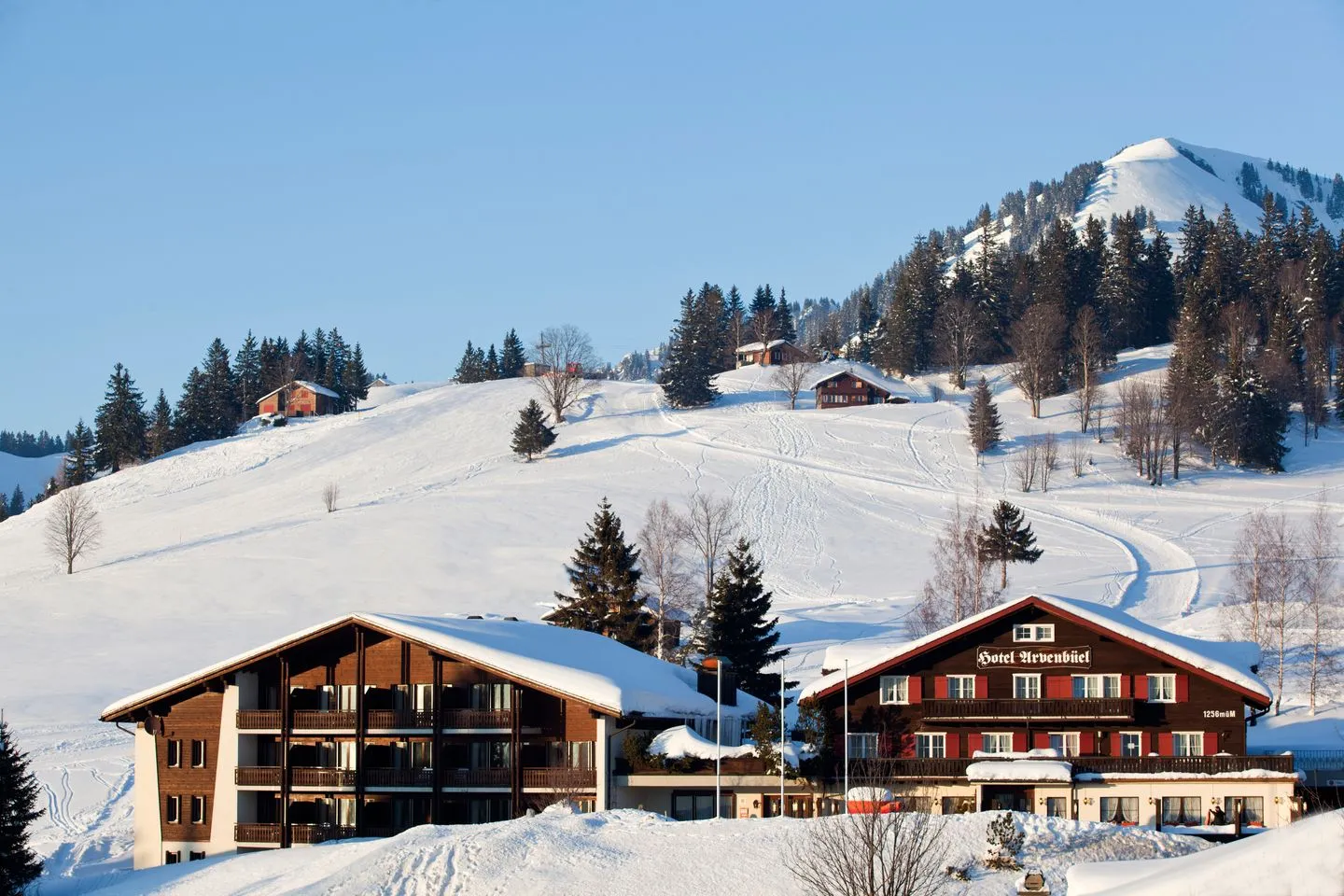 Ferienwohnung im Hotel Arvenbüel Arvenbüel - Bird's eye view