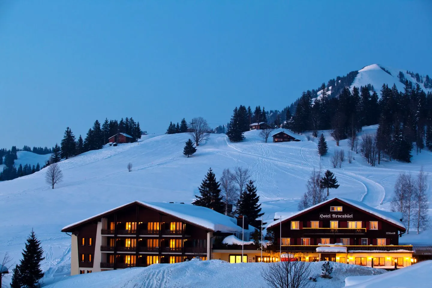 Ferienwohnung im Hotel Arvenbüel Arvenbüel - Bird's eye view