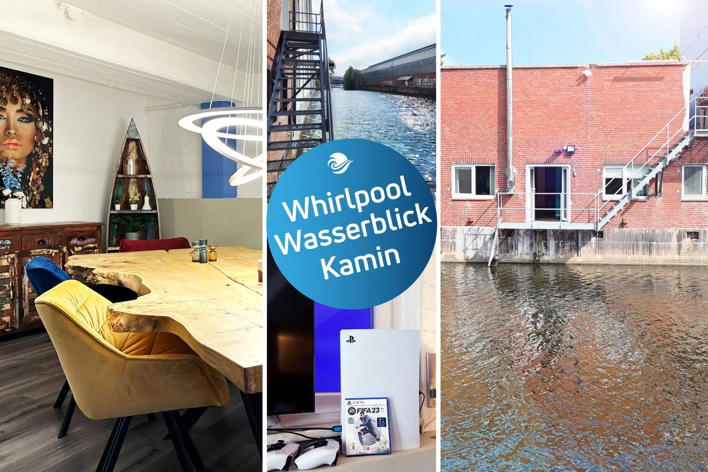 Exklusives Hafen-Appartement mit Whirlpool, mit Wasserblick, City-Nah & eigenem Parkplatz Hamburg - Impressionen zum Hafen-Appartement in Hamburg