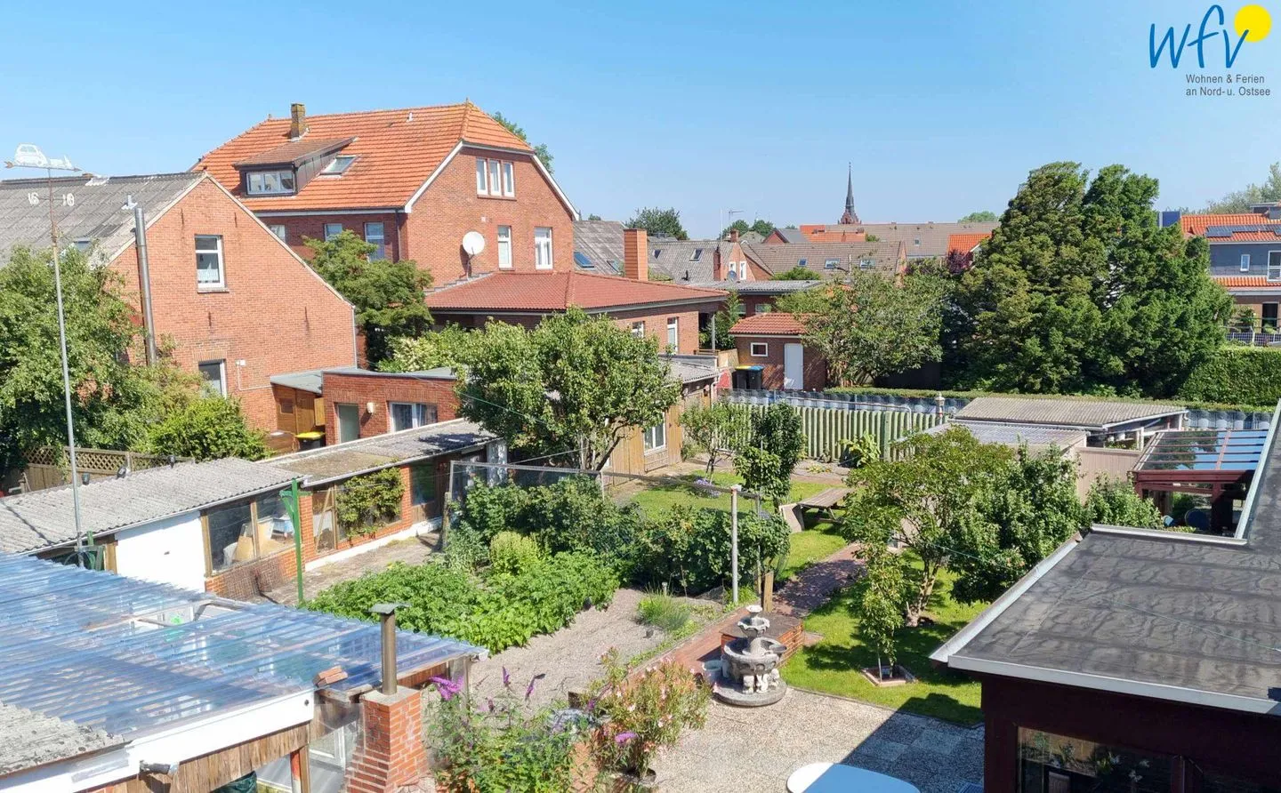 Haus Feldmann Kleine Ferienwohnung Lüttje Dröm Borkum - Garten