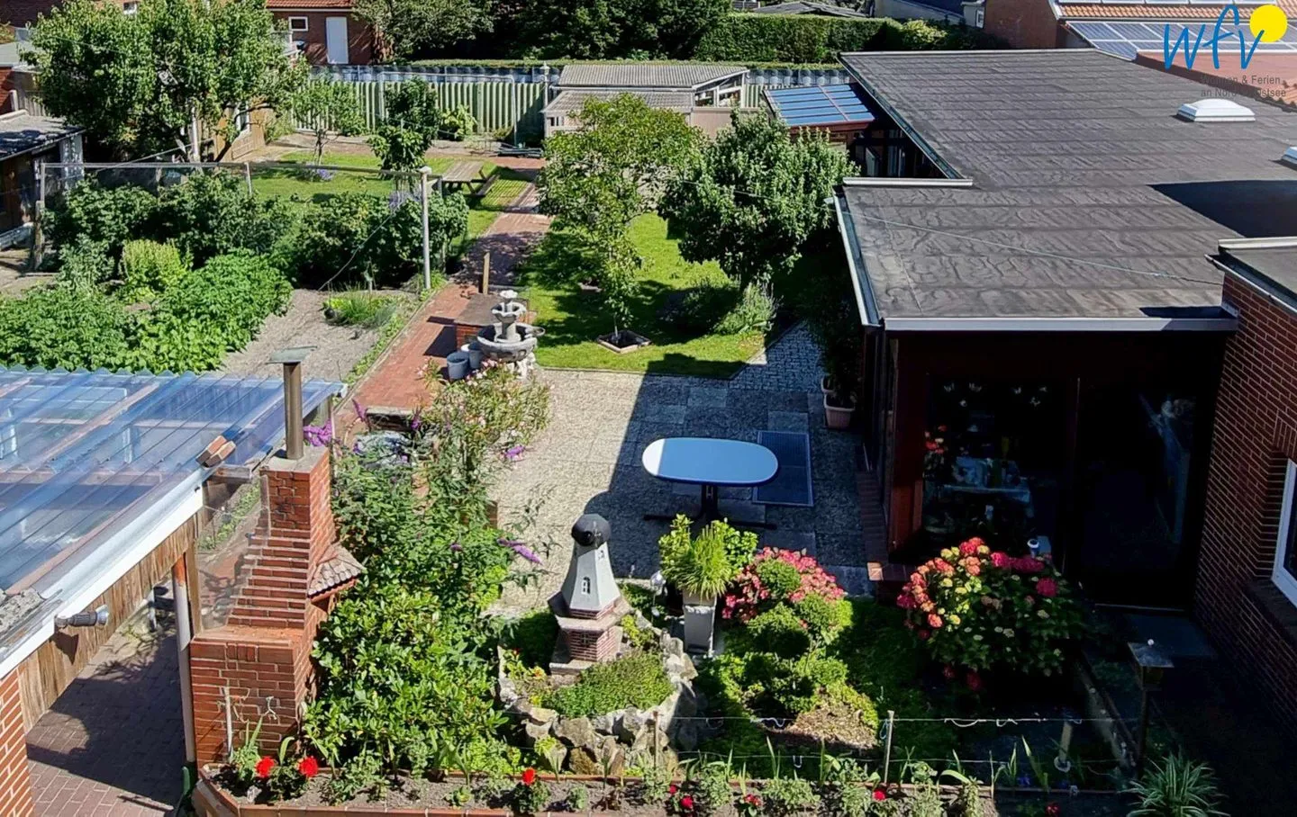 Haus Feldmann Kleine Ferienwohnung Lüttje Dröm Borkum - Garten