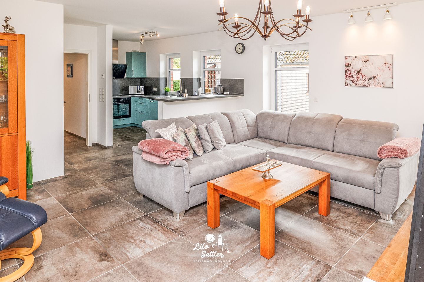 Ferienhaus Pricke Wohnzimmer