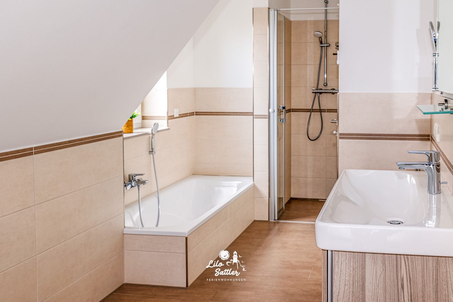 Ferienhaus Pricke Badezimmer OG