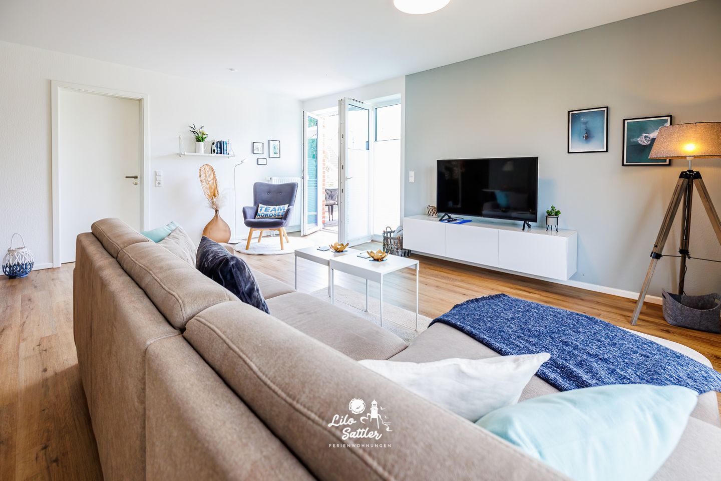 Ferienwohnung Küstenliebe, Wohnzimmer