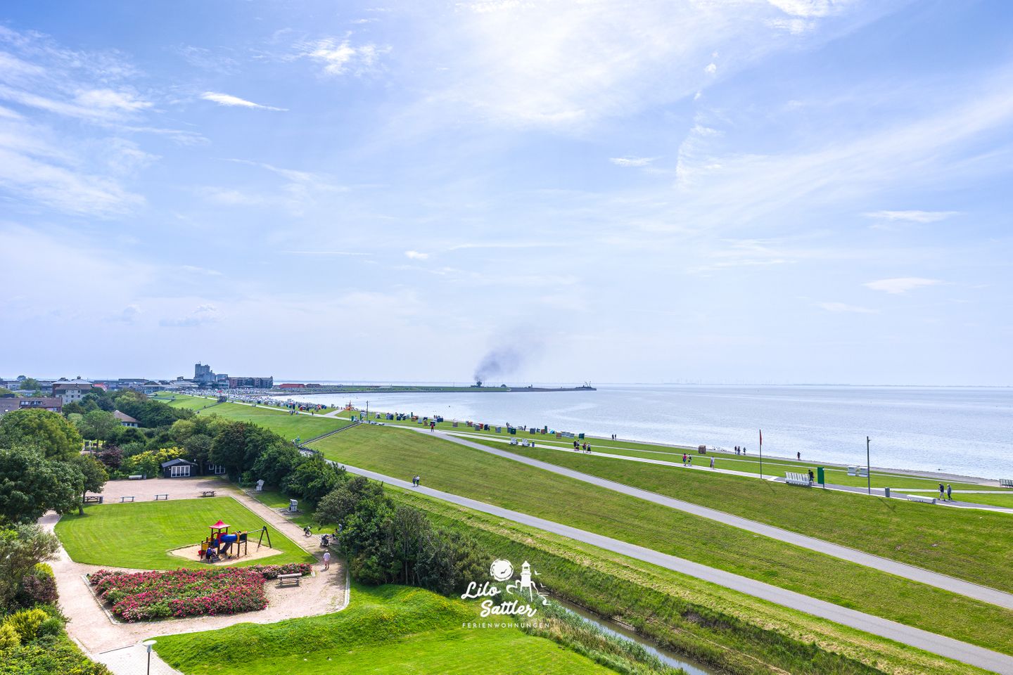 Appartement im Hochhaus / 5. OG, Blick auf die Nordsee