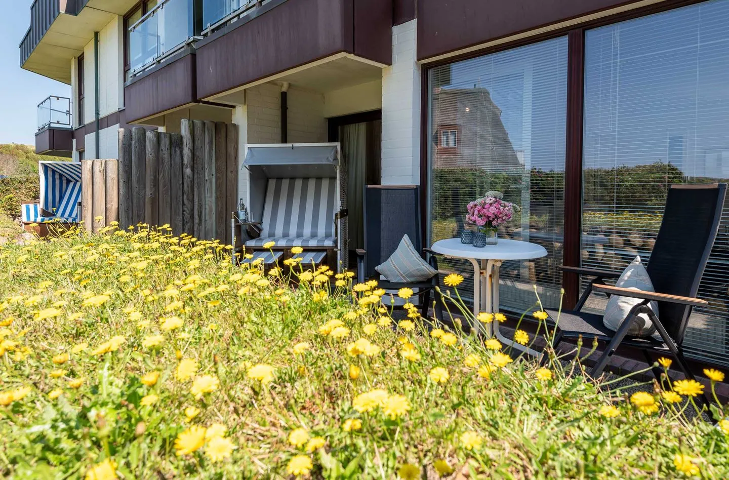 Schloss am Meer App. 18 Wenningstedt - Terrasse