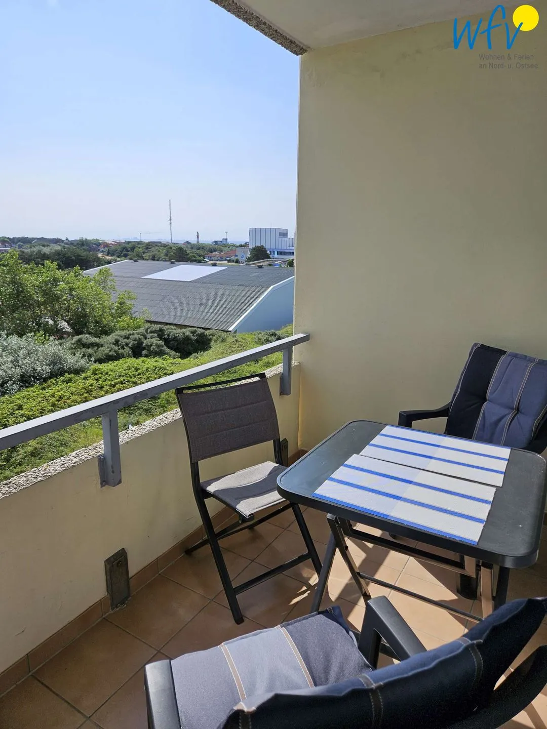 Ferienhaus Seeblick Ferienwohnung 51 Borkum - Balkon