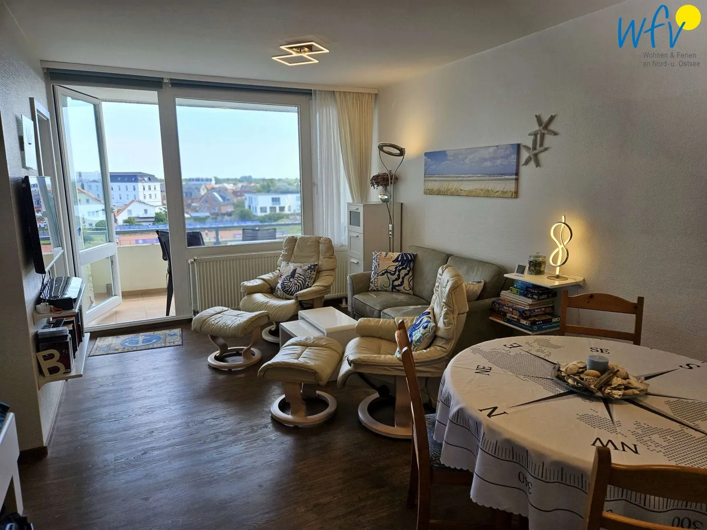 Ferienhaus Seeblick Ferienwohnung 51 Borkum - Wohnzimmer