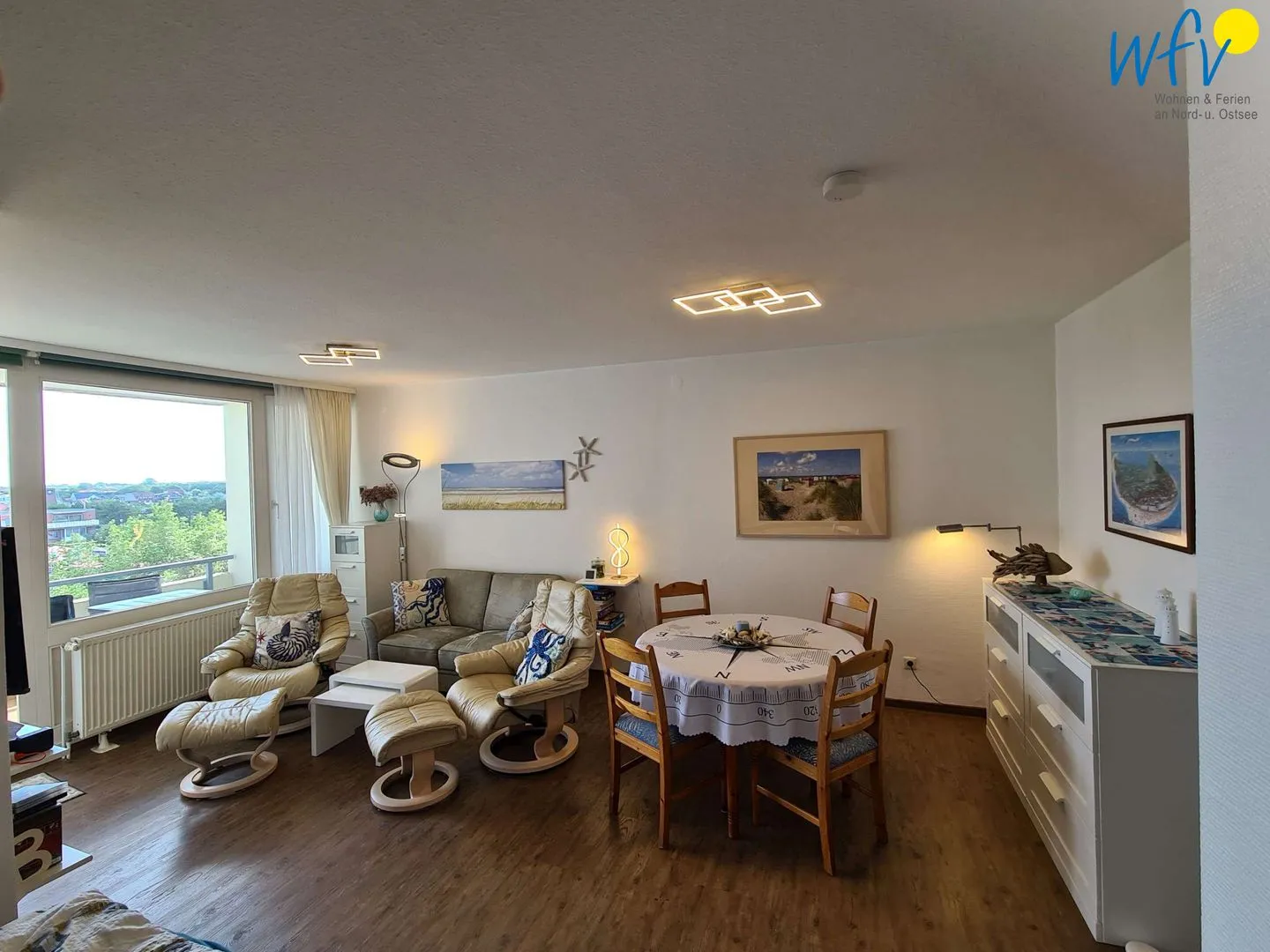 Ferienhaus Seeblick Ferienwohnung 51 Borkum - Wohnzimmer