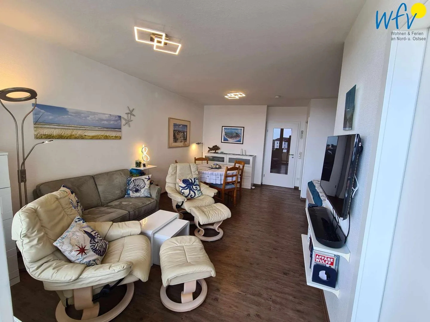Ferienhaus Seeblick Ferienwohnung 51 Borkum - Wohnzimmer