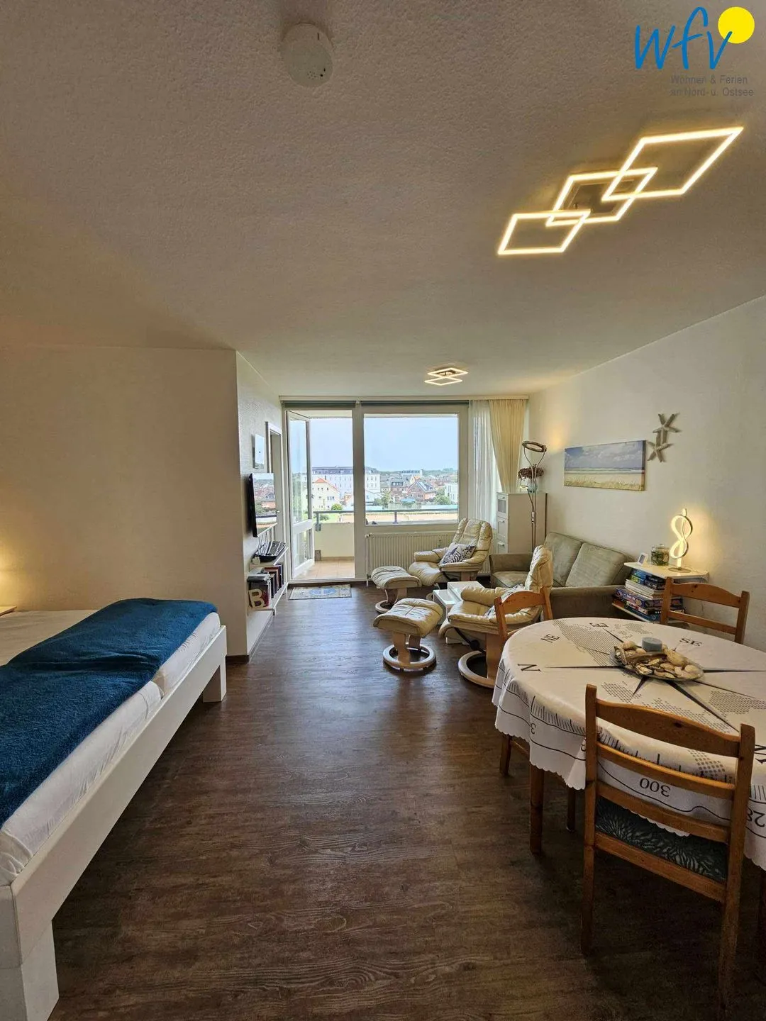 Ferienhaus Seeblick Ferienwohnung 51 Borkum - Wohnzimmer