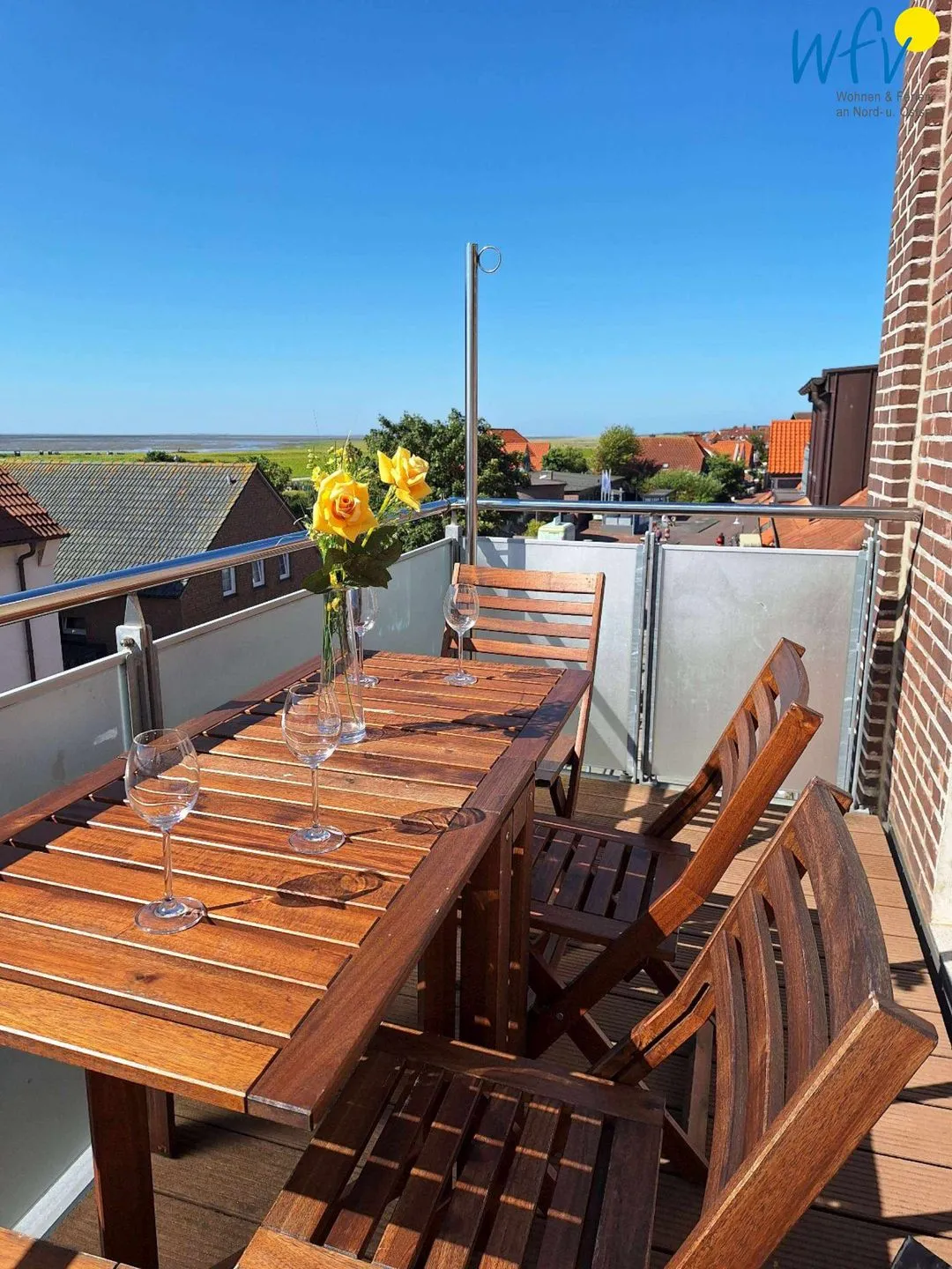 Haus Carl Stegmann Ferienwohnung FADAMA-HIN Juist - Balkon