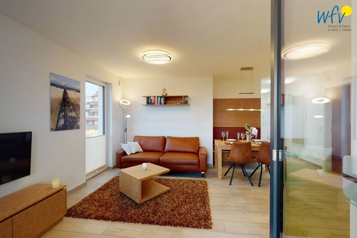 Haus Seeblick Ferienwohnung Nordseekieker Wangerooge - Wohnzimmer