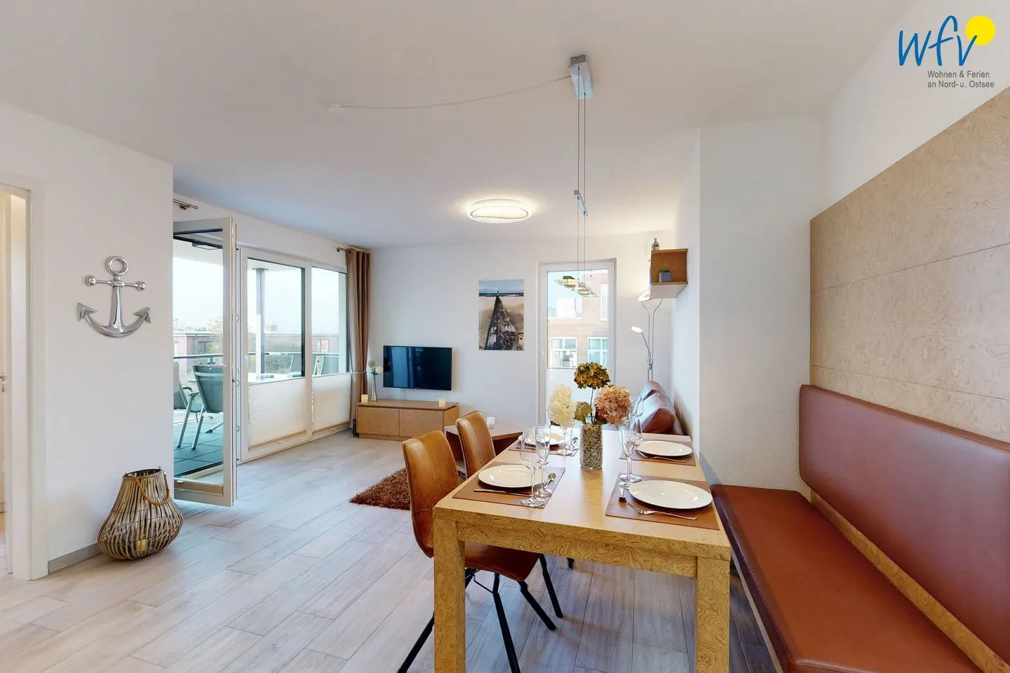Haus Seeblick Ferienwohnung Nordseekieker Wangerooge - Wohnzimmer