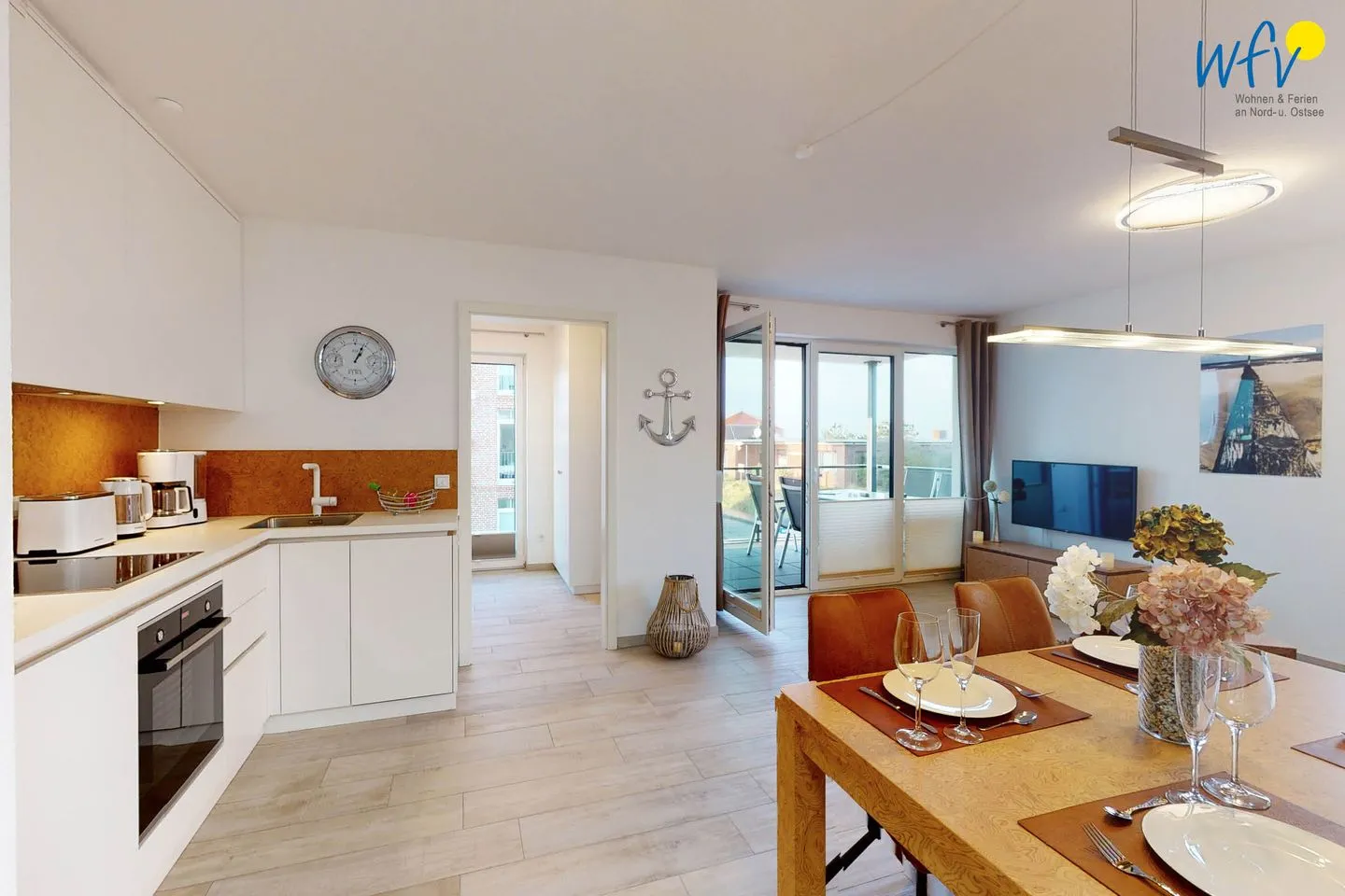Haus Seeblick Ferienwohnung Nordseekieker Wangerooge - Küche / Küchenzeile