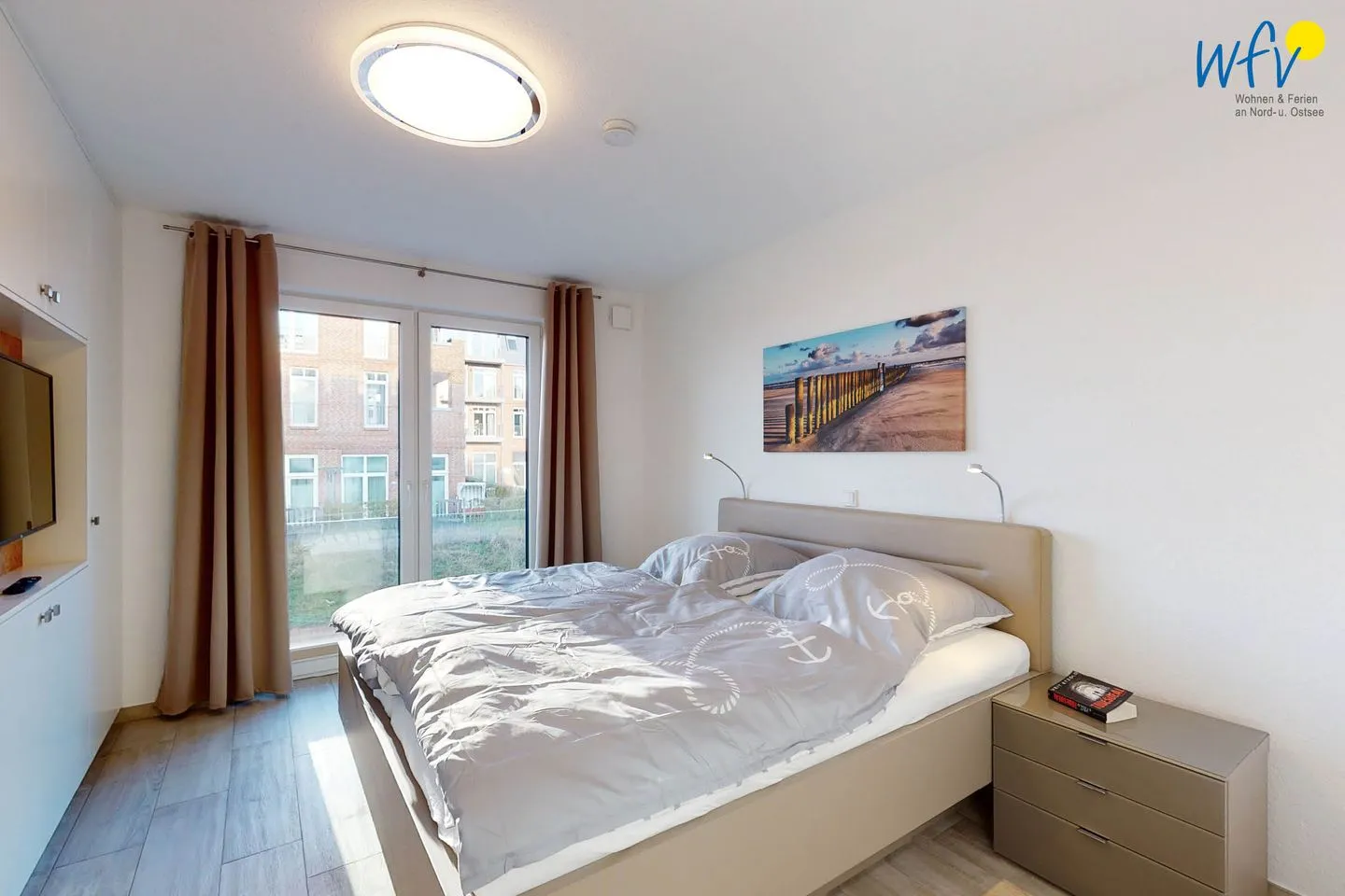 Haus Seeblick Ferienwohnung Nordseekieker Wangerooge - Schlafzimmer