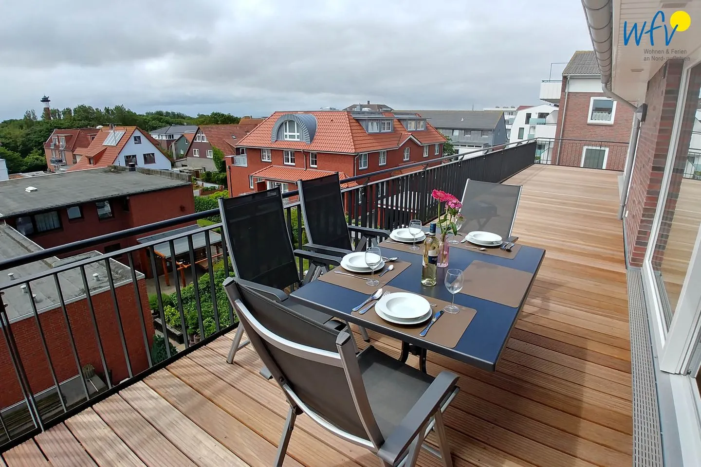 Villa Petersen Ferienwohnung Traumblick Wangerooge - Balkon