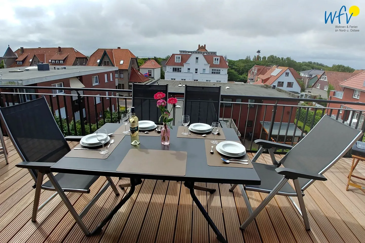 Villa Petersen Ferienwohnung Traumblick Wangerooge - Balkon