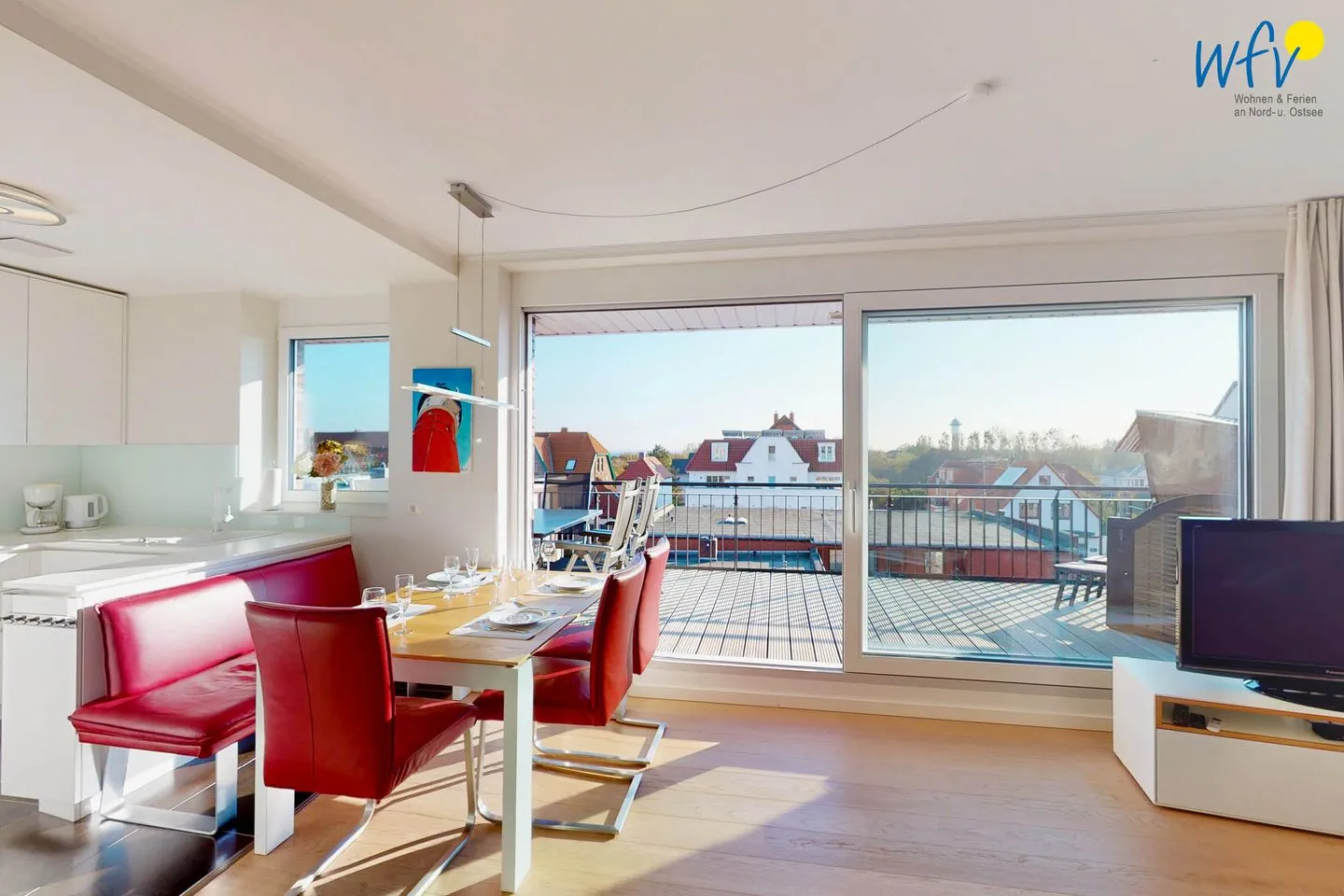 Villa Petersen Ferienwohnung Traumblick Wangerooge - Wohnzimmer