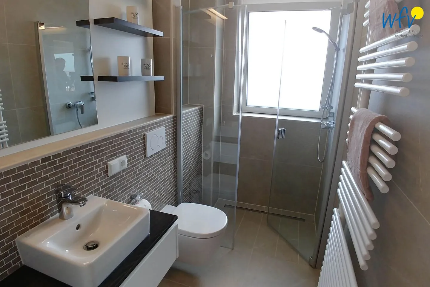 Villa Petersen Ferienwohnung Traumblick Wangerooge - Badezimmer