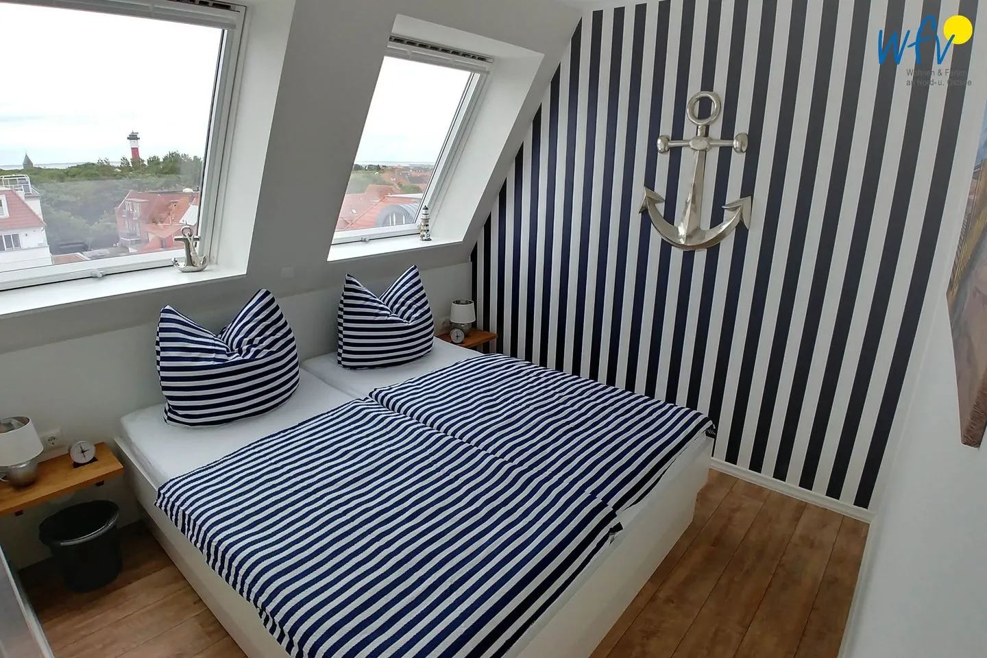 Villa Petersen Ferienwohnung Traumblick Wangerooge - Schlafzimmer