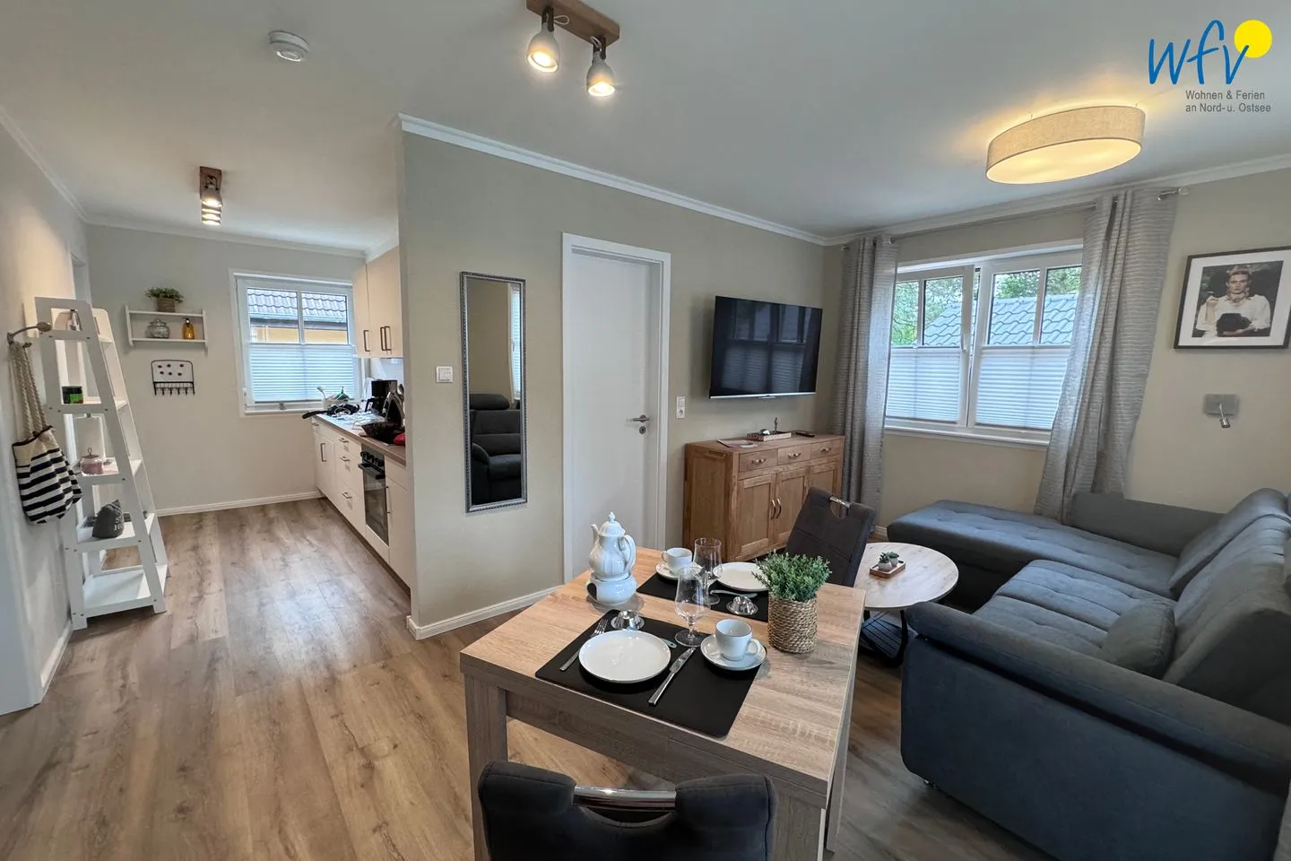 Haus Likedeeler Ferienwohnung 1 Wangerooge - Wohnzimmer