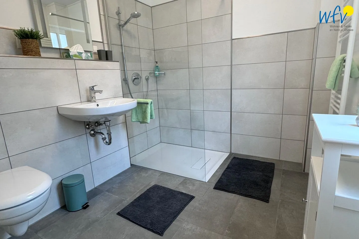 Haus Likedeeler Ferienwohnung 1 Wangerooge - Badezimmer