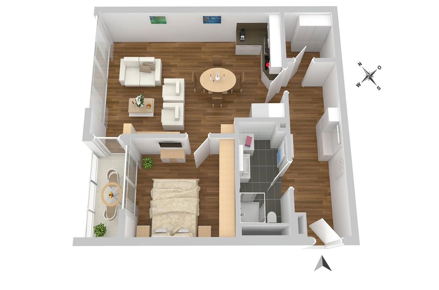 Hafenperle Waren (Müritz) - Ferienwohnung Hafenperle Grundriss