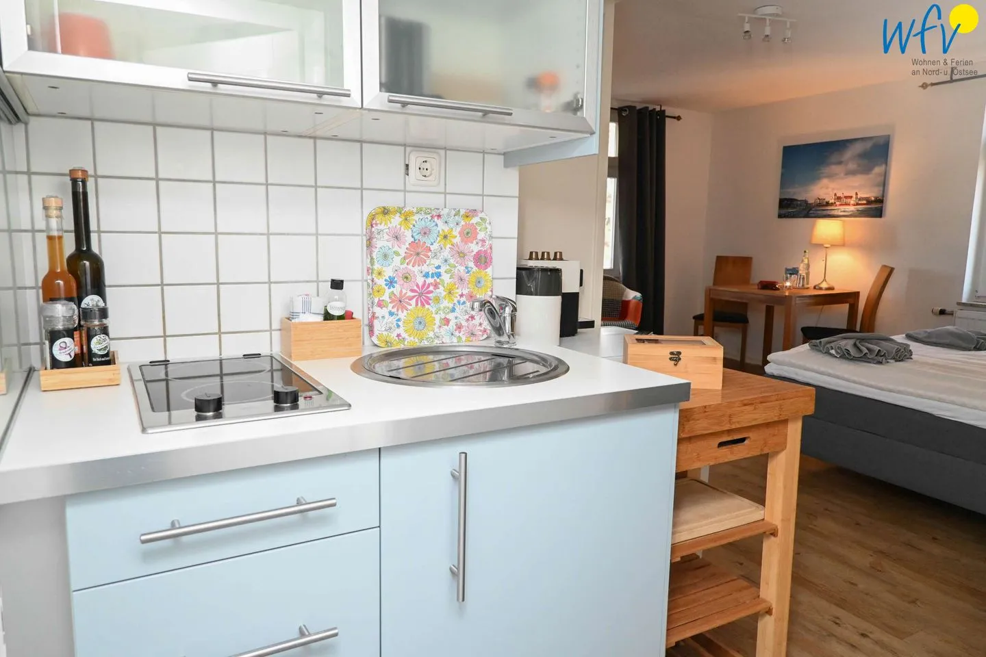 Villa Sanssouci Ferienwohnung Schwalbennest Rügen - Binz - Küche / Küchenzeile