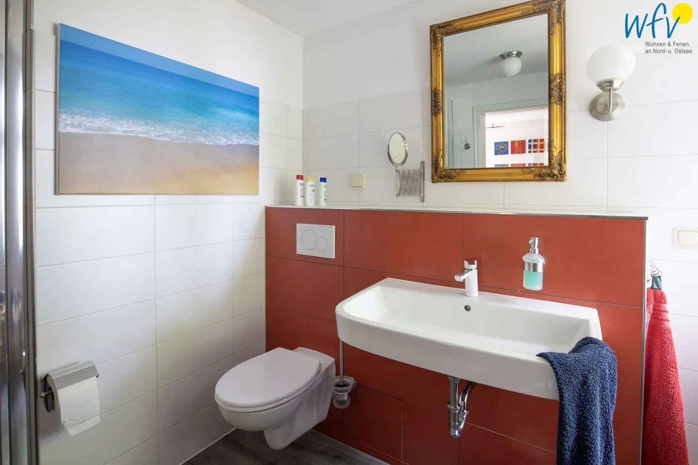 Villa Sanssouci Ferienwohnung Schwalbennest Rügen - Binz - Badezimmer