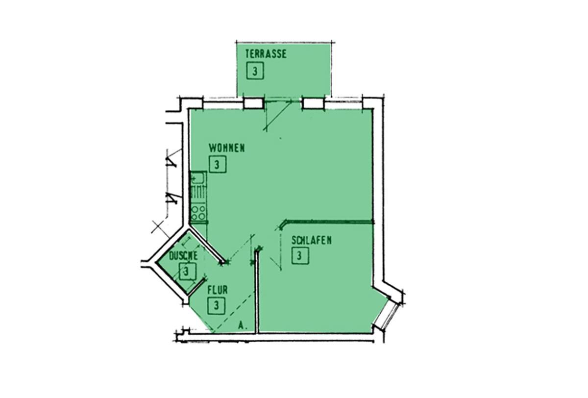  Ferienwohnung Wellenreiter Norderney - Grundriss