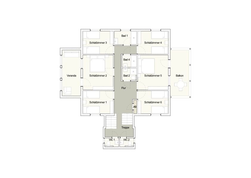Küstenhaus Koserow "UnserUsedom" Ferienhaus ca.250m vom Ostseestrand mit 7 Schlafzimmern, Sauna und Kamin Koserow - Grundriss