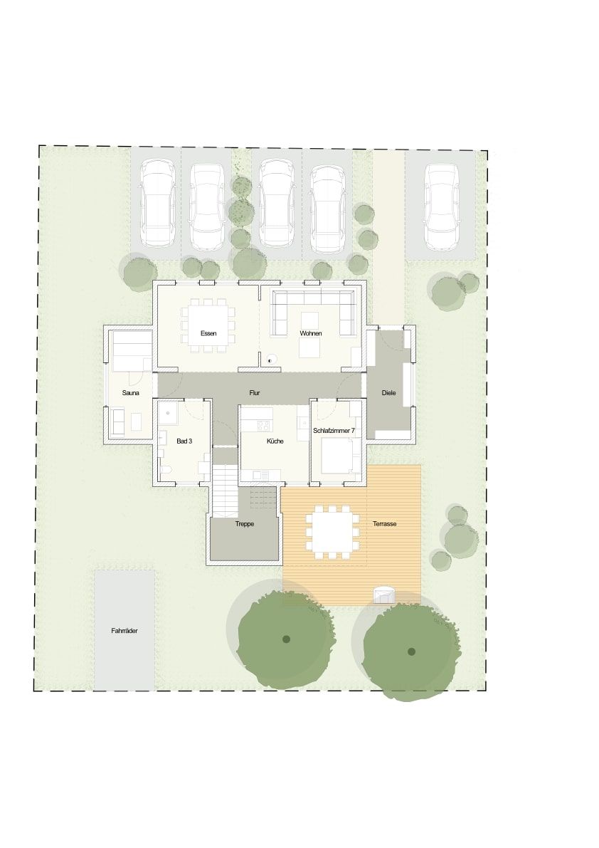 Küstenhaus Koserow "UnserUsedom" Ferienhaus ca.250m vom Ostseestrand mit 7 Schlafzimmern, Sauna und Kamin Koserow - Grundriss