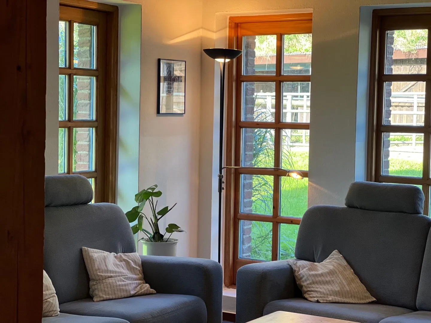 Ferien auf dem Islandpferdehof - Ferienhaus Gandur für bis zu 7 Personen Osterbyholz - Gartenblick