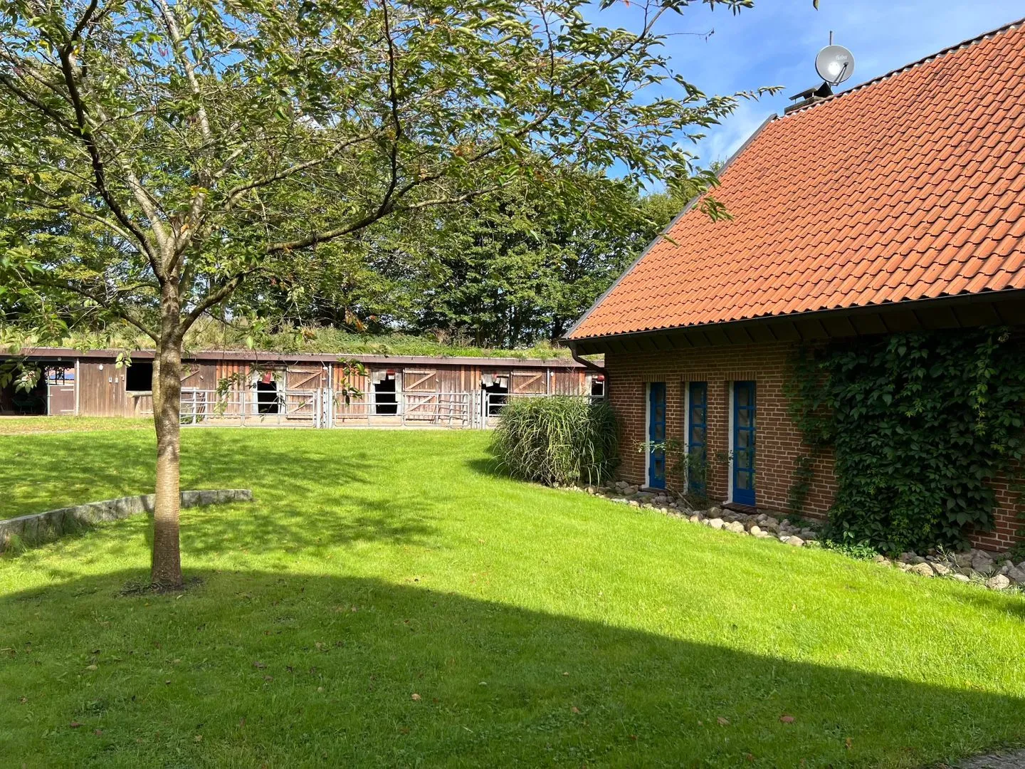 Ferien auf dem Islandpferdehof - Ferienhaus Gandur für bis zu 7 Personen Osterbyholz - Gartenblick