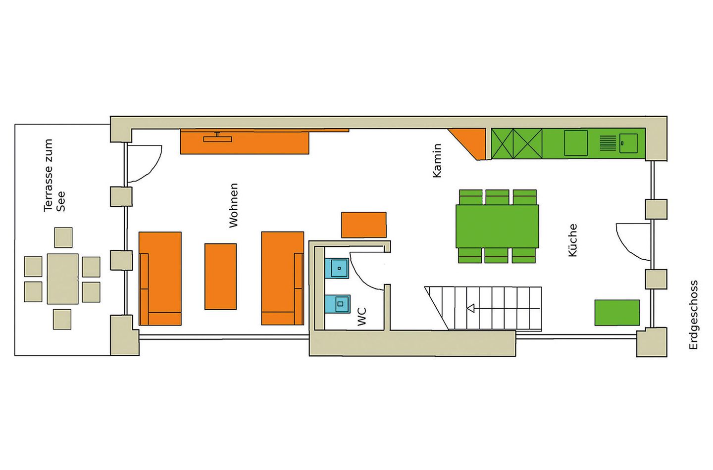 Haubentaucher Jabel - Ferienwohnung Haubentaucher Grundriss