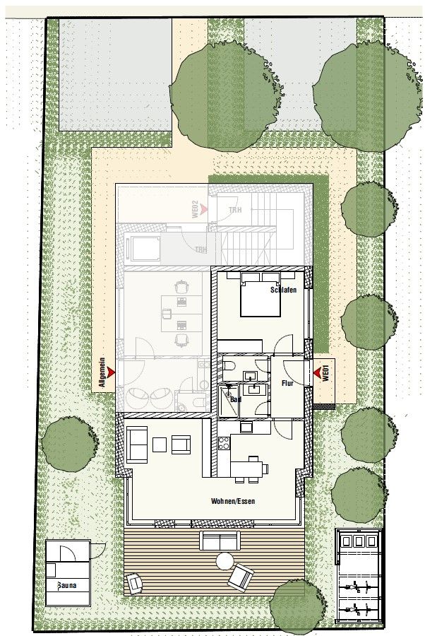  Ferienwohnung ca. 250m vom Ostseestrand für 2 bis 4 Personen Koserow - Grundriss