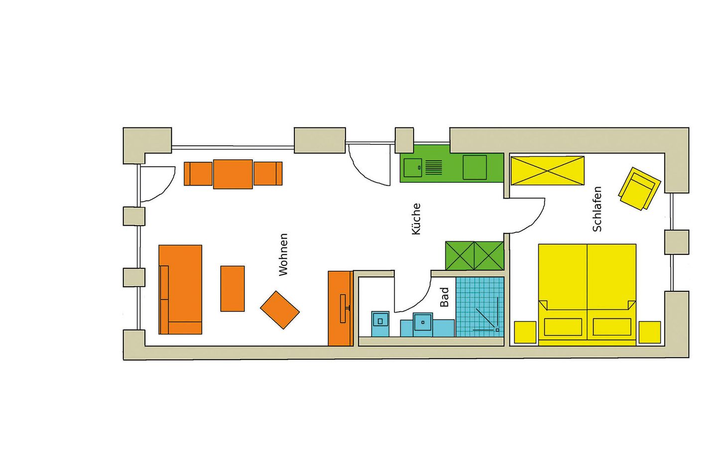 Zwergtaucher Jabel - Ferienwohnung Zwergtaucher Grundriss