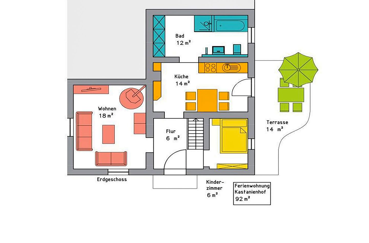 Rohrdommel Jabel - Ferienwohnung Rohrdommel Grundriss