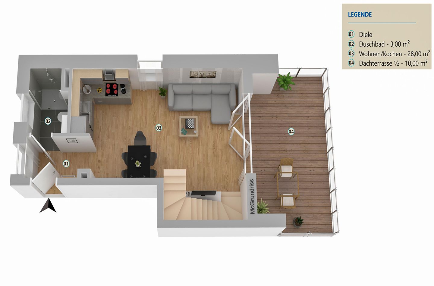 SeeGlück Malchow - Ferienwohnung SeeGlück Grundriss